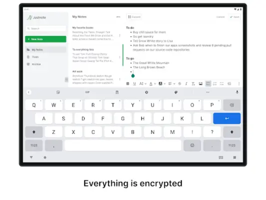 Justnote android App screenshot 3